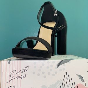 Brand New Pair of Miss Lola black heels.Size 7 1/2